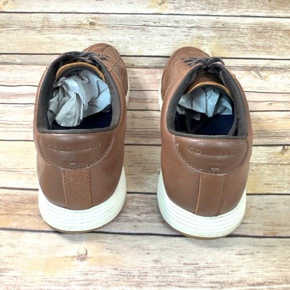 Cole Haan Mens Cognac Brown Casual Leather Lace Up Sneakers Size 13 M - Picture 6 of 8